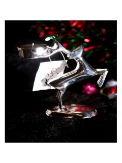 Reindeer Tealight Holder Aluminium  17 x 13 x 6cm